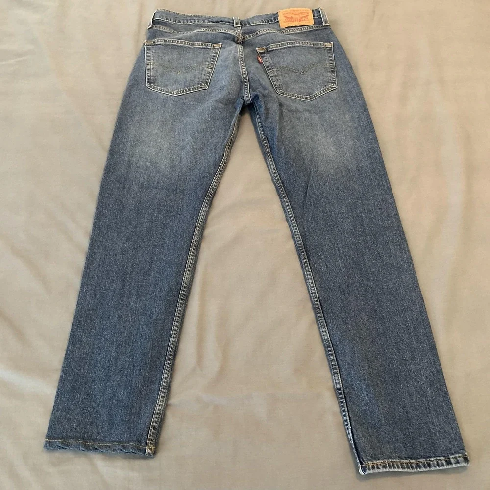 Levis 502 Jeans Mens 33x30 Blue Medium Wash Tapered‎ Leg Stretch Denim Pants